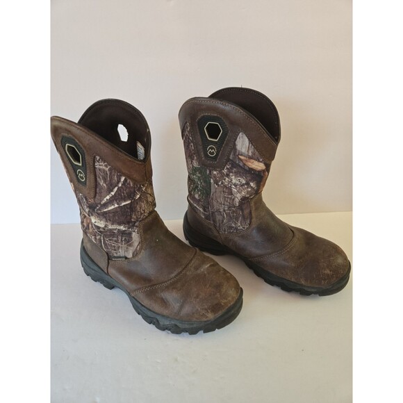 Magellan Outdoors Mens Size 8D Waterproof Wellington Realtree Camo Hunting Boots